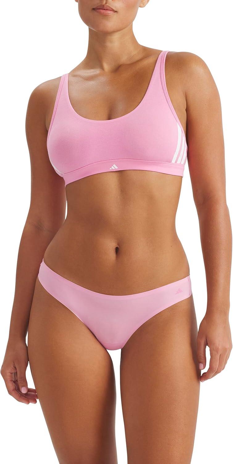 image:imageadidas Womens Active Light Flex Thong UnderwearToasted AlmondBlackSt Tropic Bloom