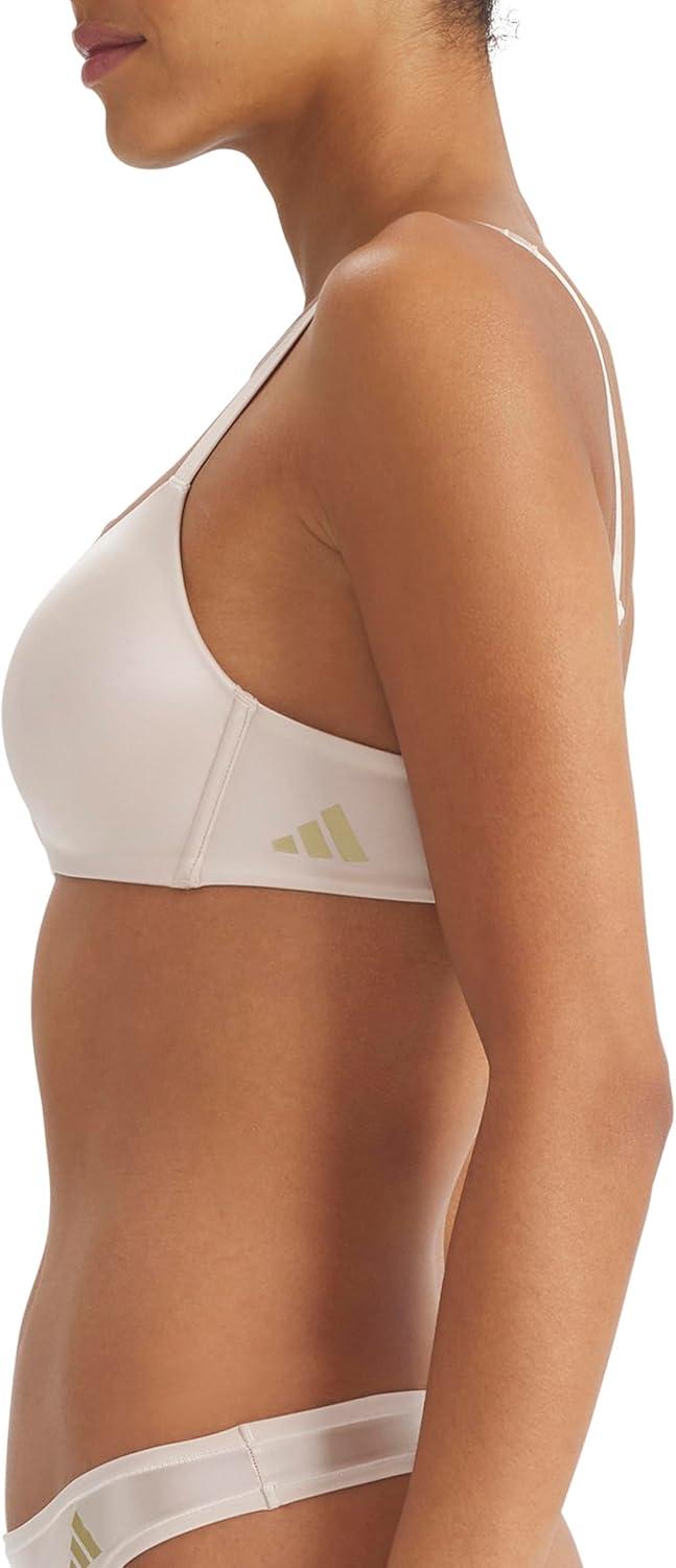 image:imageadidas Womens Active Micro Contour Wireless Plunge BraCrystal Linen