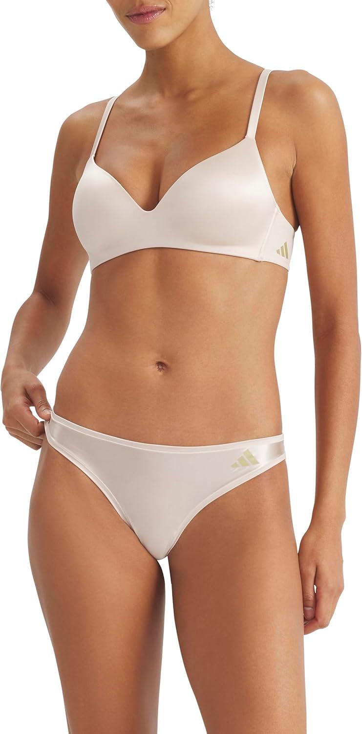 image:imageadidas Womens Active Micro Contour Wireless Plunge BraCrystal Linen
