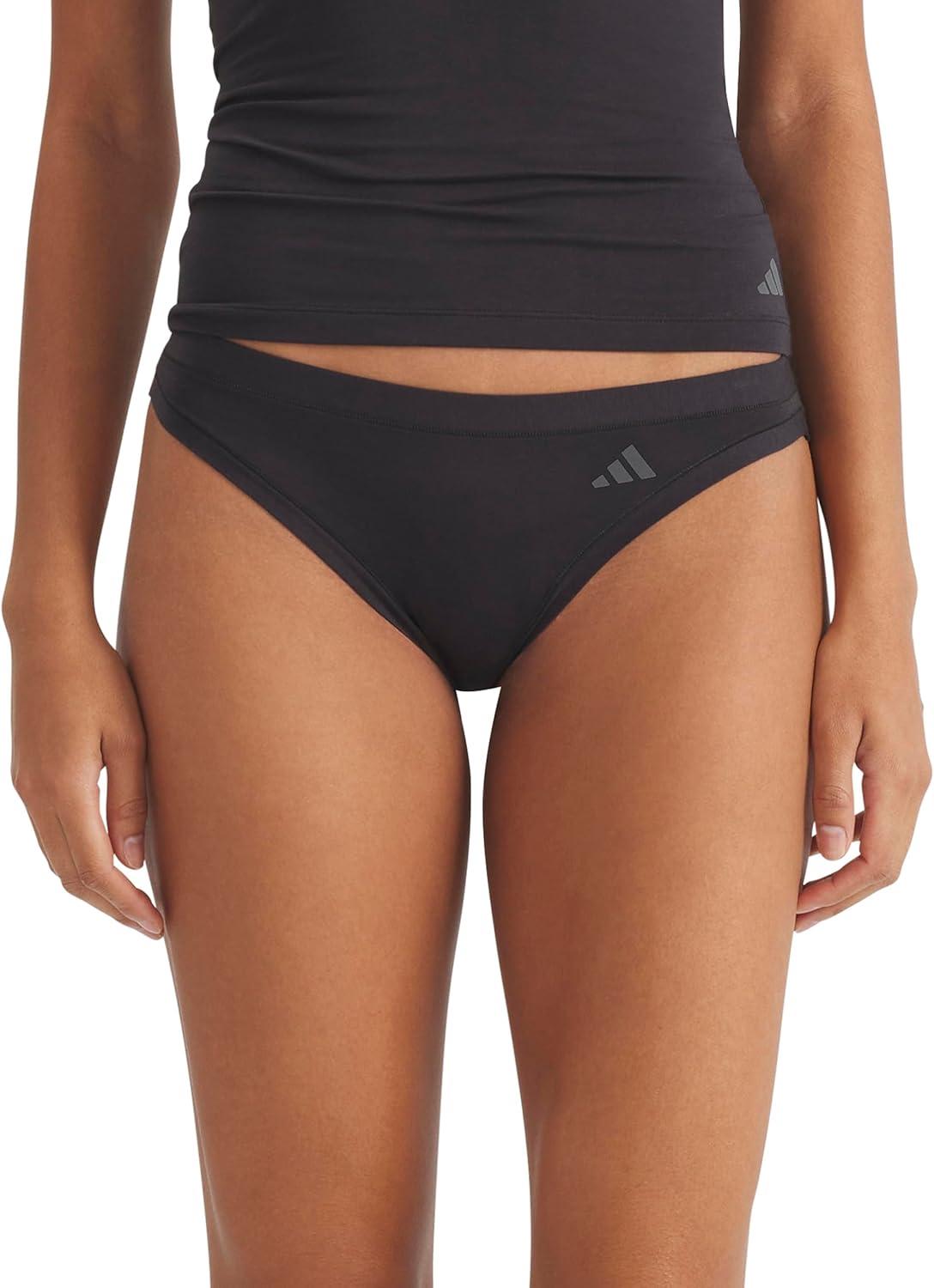 image:imageadidas Womens Active Modal Comfort Bikini UnderwearBlackWhite