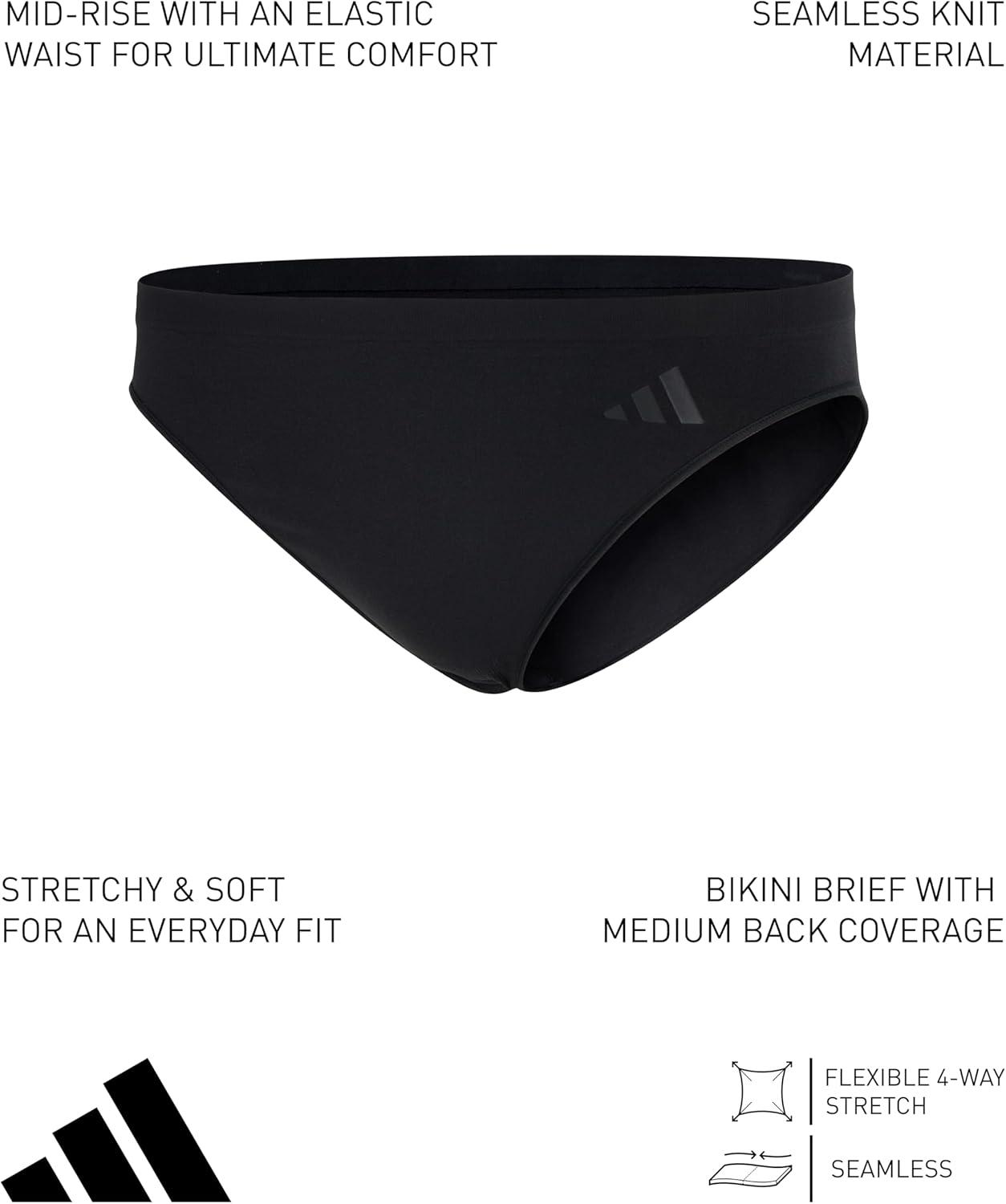 image:imageadidas Womens Active Seamless Bikini Brief UnderwearBlack