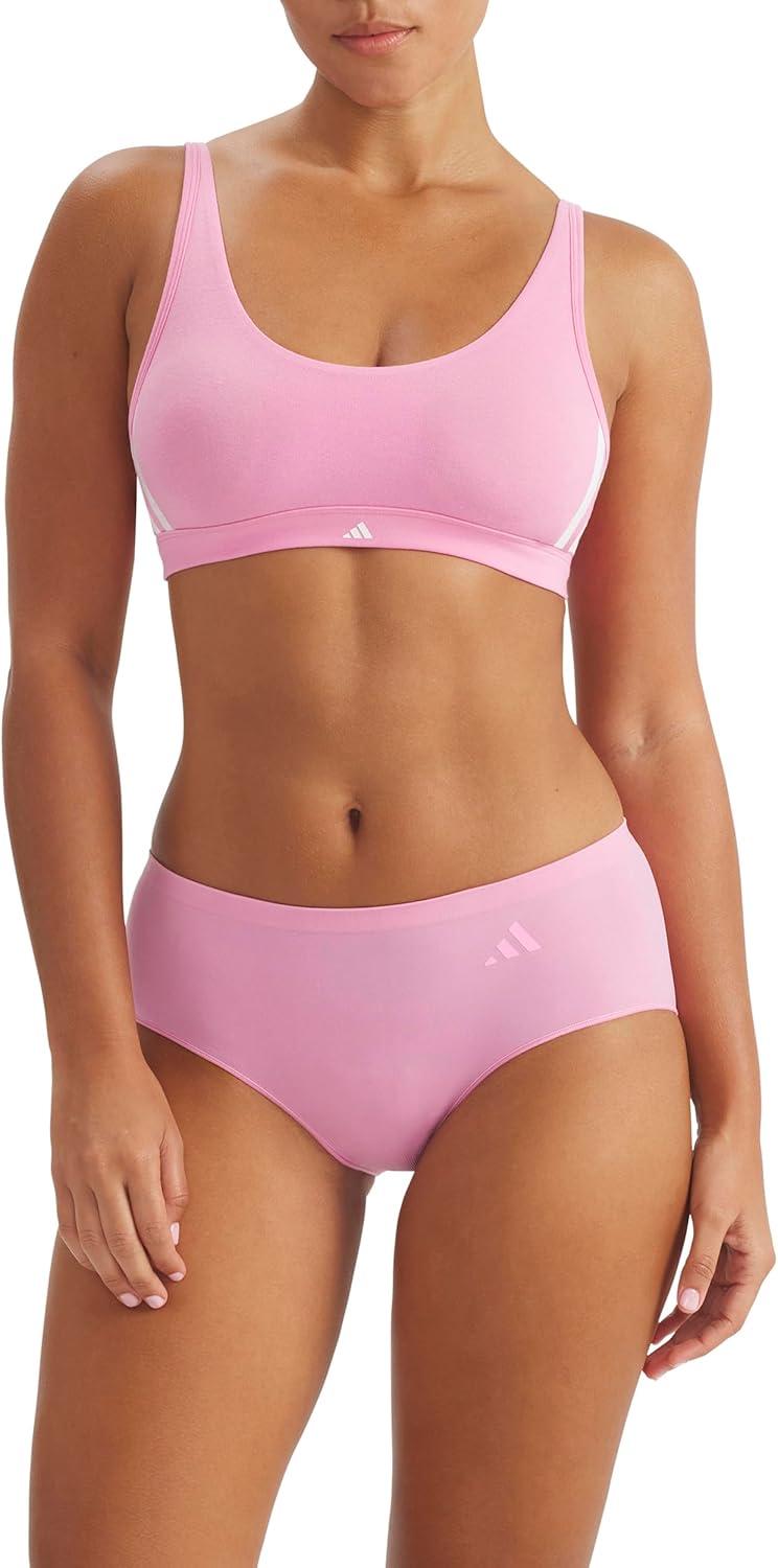 image:imageadidas Womens Active Seamless Hipster UnderwearActive MaroonWonder AluminaSt Tropic Bloom