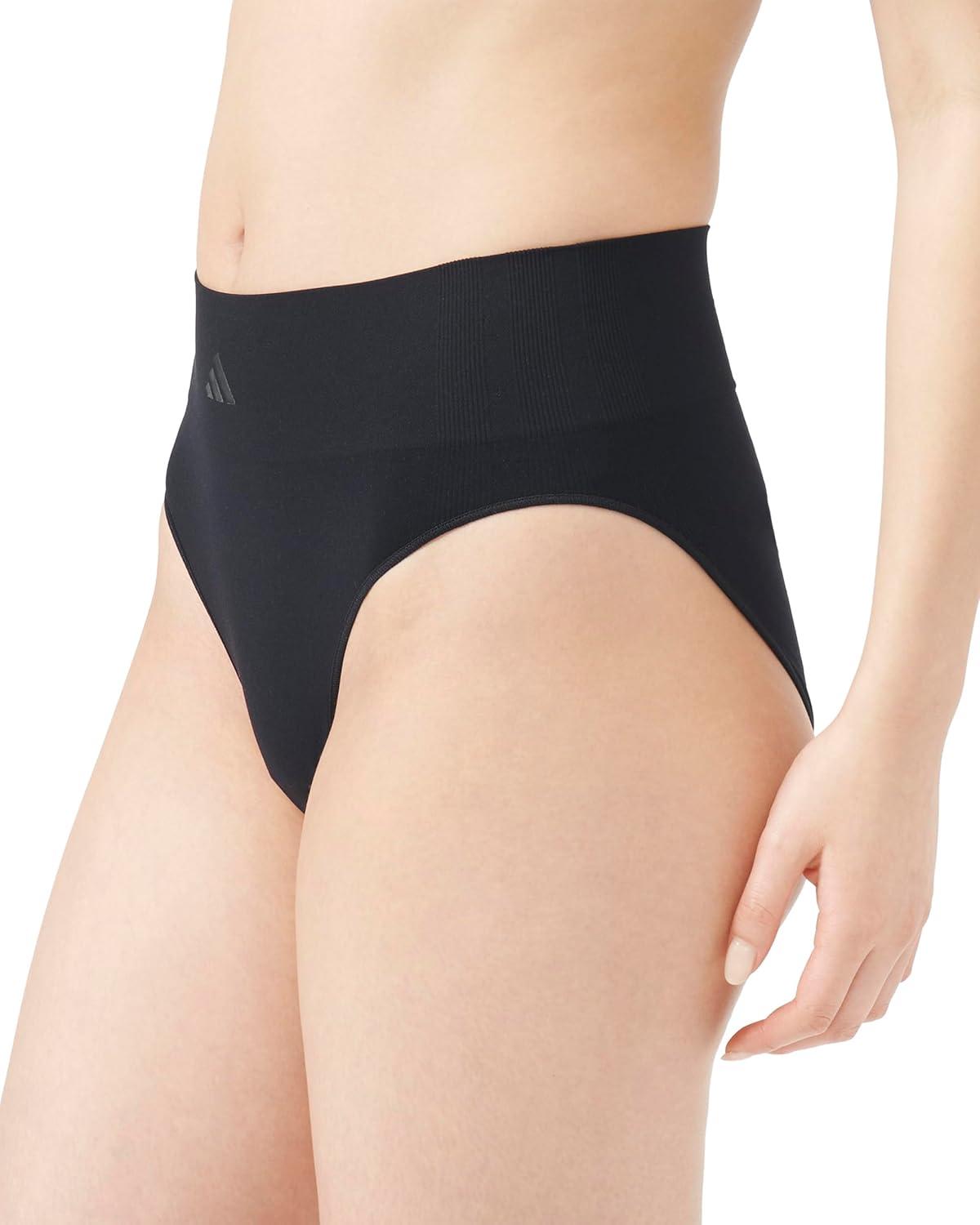 image:imageadidas Womens Active Seamless Micro Stretch High Leg Brief UnderwearBlack