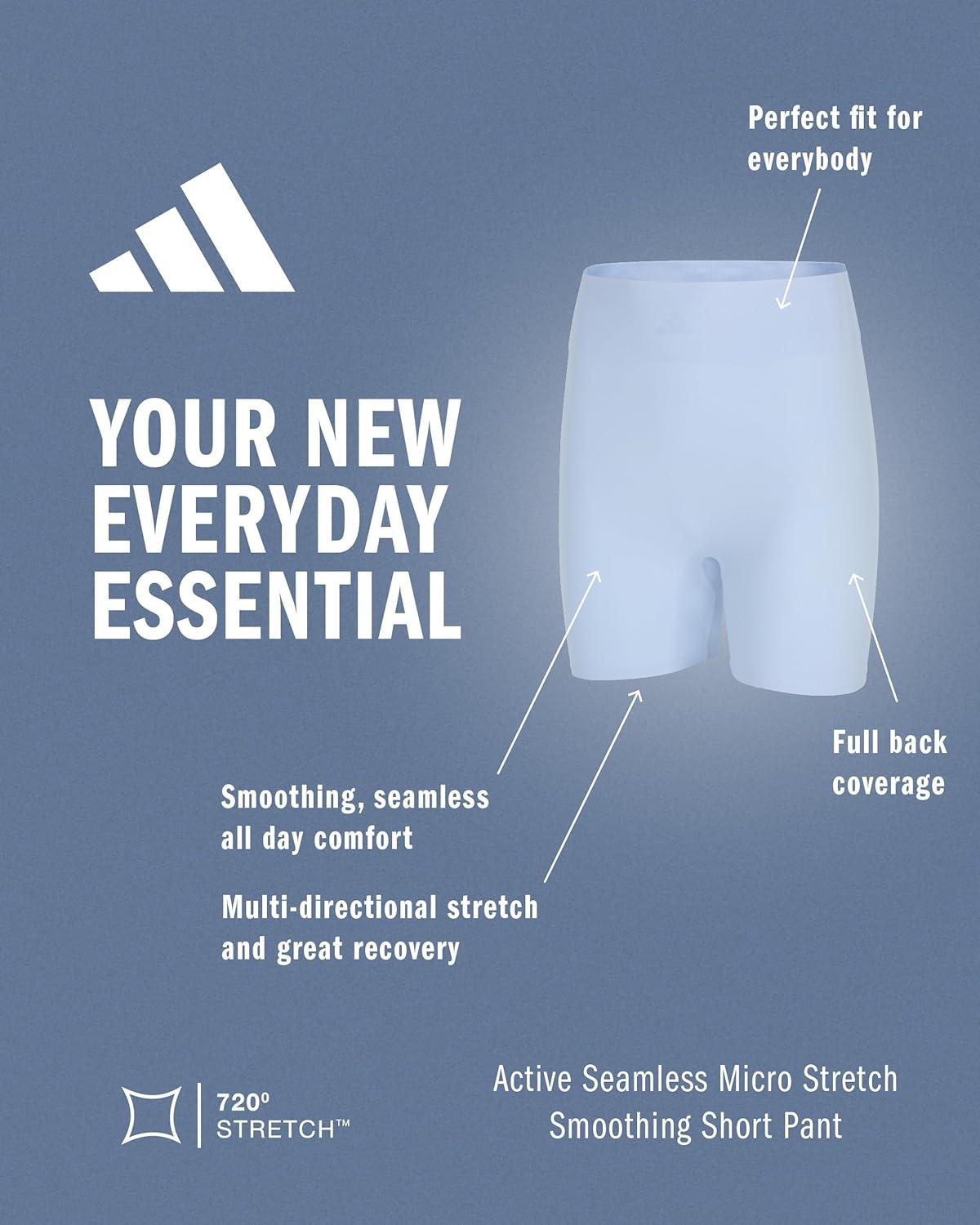 image:imageadidas Womens Active Seamless Micro Stretch Smoothing ShortGlow Blue