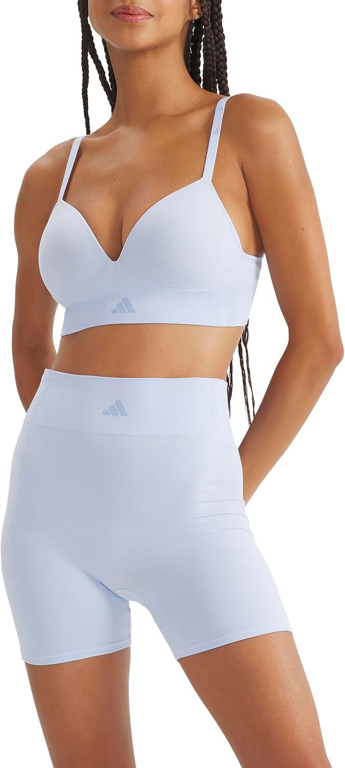 image:imageadidas Womens Active Seamless Micro Stretch Smoothing ShortGlow Blue