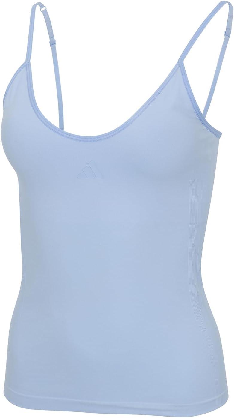 image:imageadidas Womens Active Seamless Micro Stretch Smoothing Tank TopGlow Blue