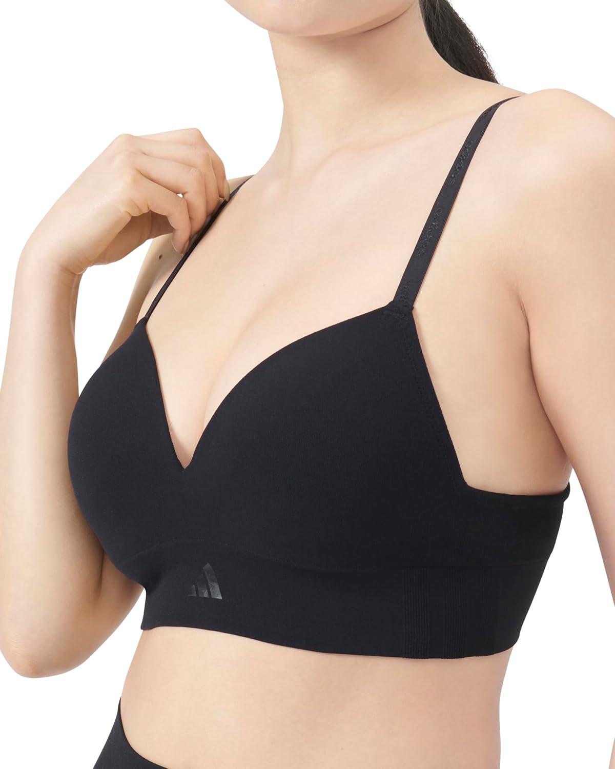 image:imageadidas Womens Active Seamless Micro Stretch Wireless BraBlack