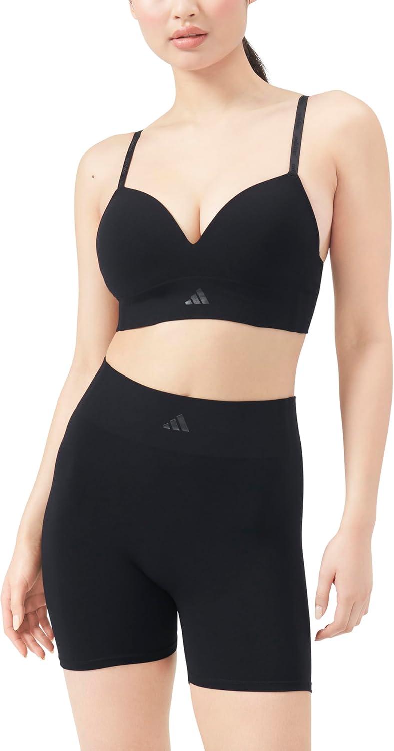 image:imageadidas Womens Active Seamless Micro Stretch Wireless BraBlack