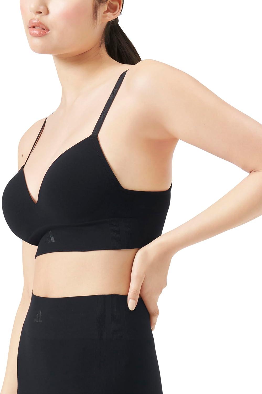 image:imageadidas Womens Active Seamless Micro Stretch Wireless BraBlack