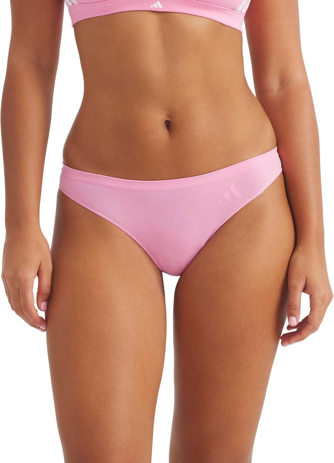 image:imageadidas womens Active Seamless Thong UnderwearActive MaroonWonder AluminaSt Tropic Bloom