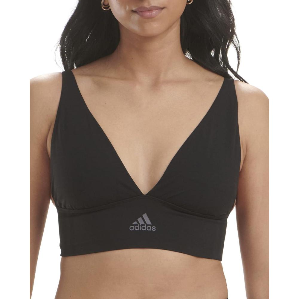 image:imageAdidas Womens MicroStretch Lounge BraSeamless Comfort amp SupportBlack