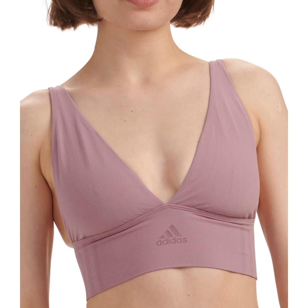 image:imageAdidas Womens MicroStretch Lounge BraSeamless Comfort amp SupportMagic Mauve