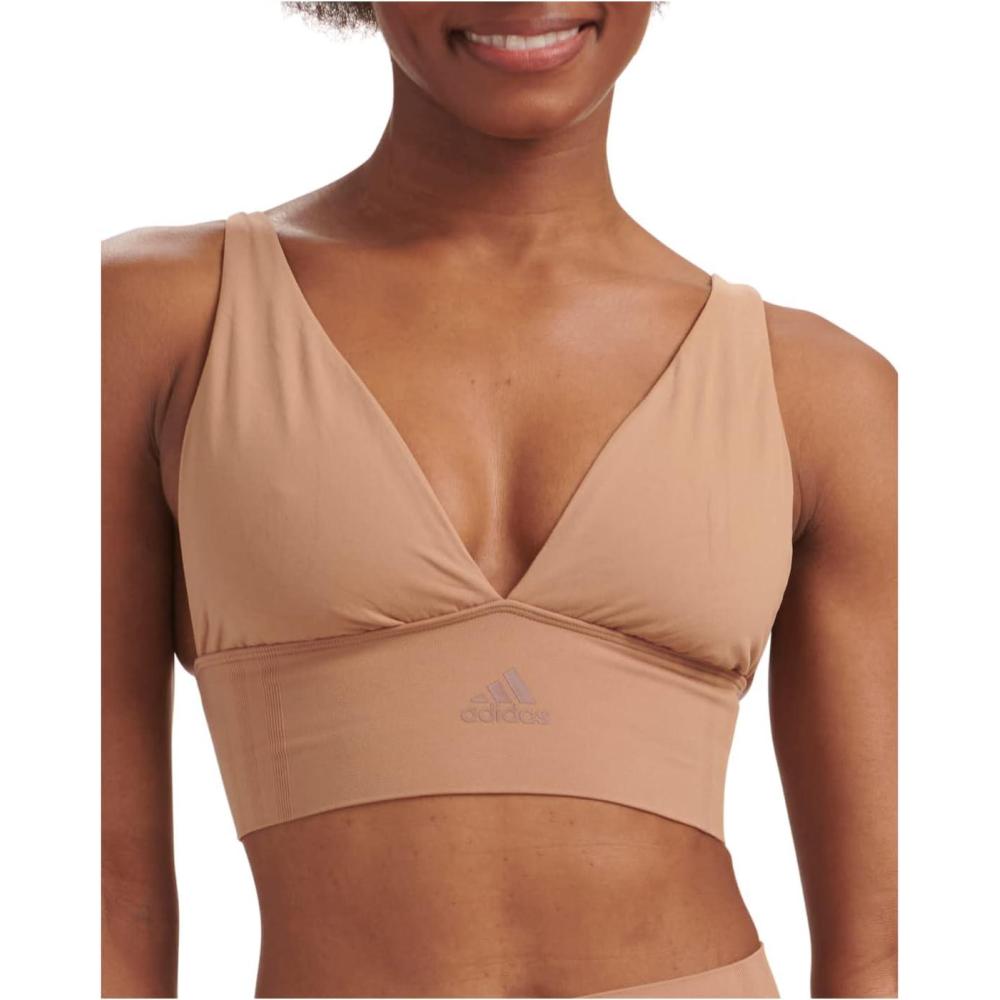 image:imageAdidas Womens MicroStretch Lounge BraSeamless Comfort amp SupportToasted Almond