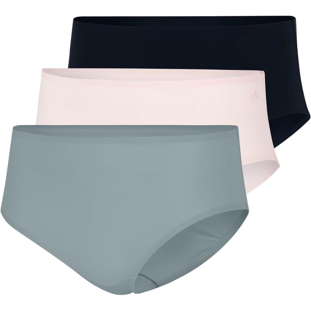 image:imageadidas Womens Active Light Flex Hipster UnderwearBlack Sandy PinkWonder Sage