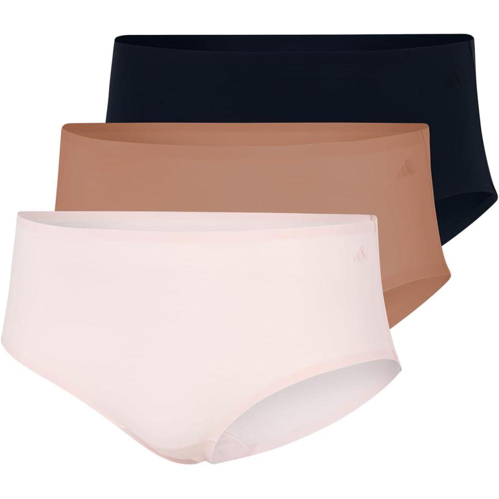 image:imageadidas Womens Active Light Flex Hipster UnderwearBlackToasted AlmondSandy Pink
