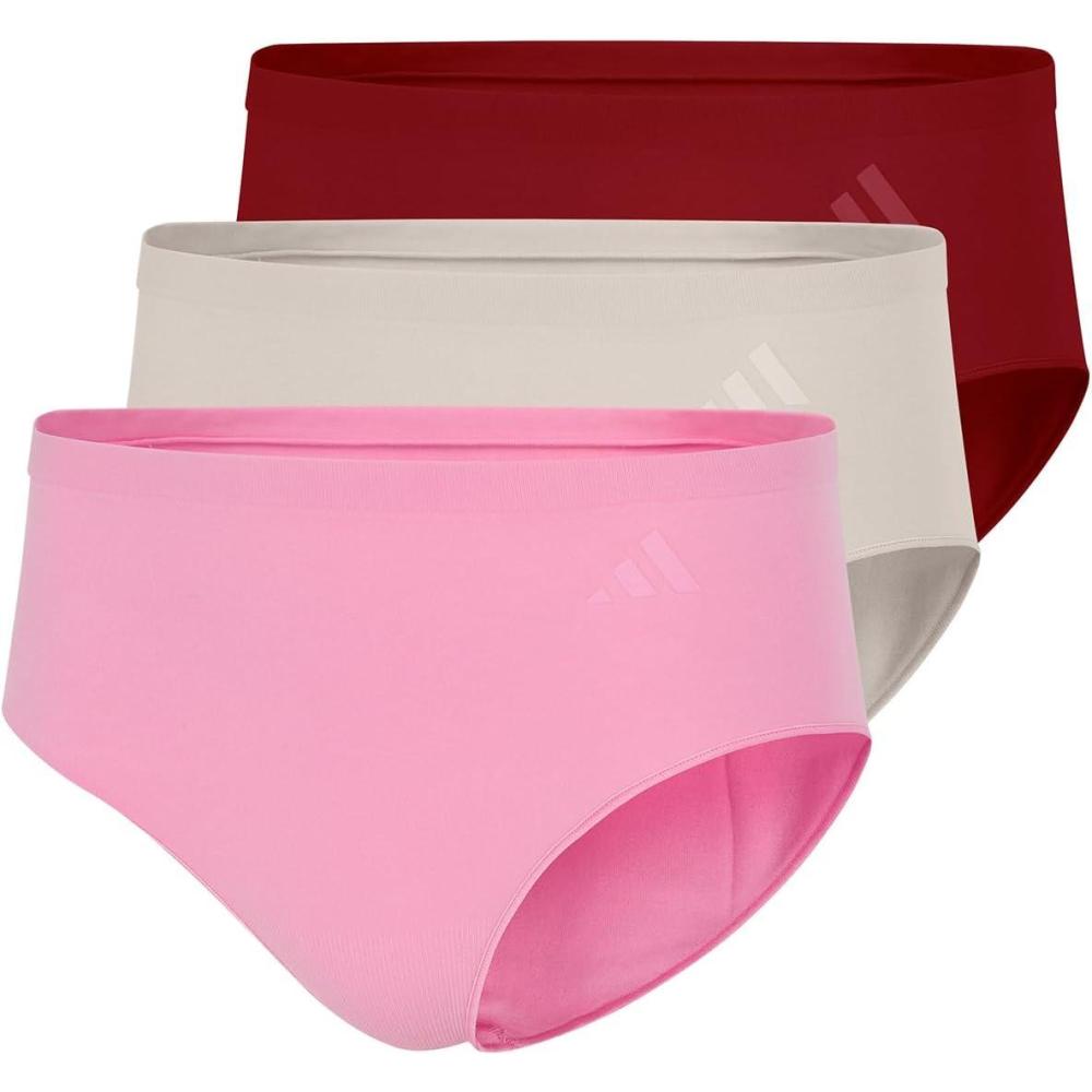 image:imageadidas Womens Active Seamless Hipster UnderwearActive MaroonWonder AluminaSt Tropic Bloom