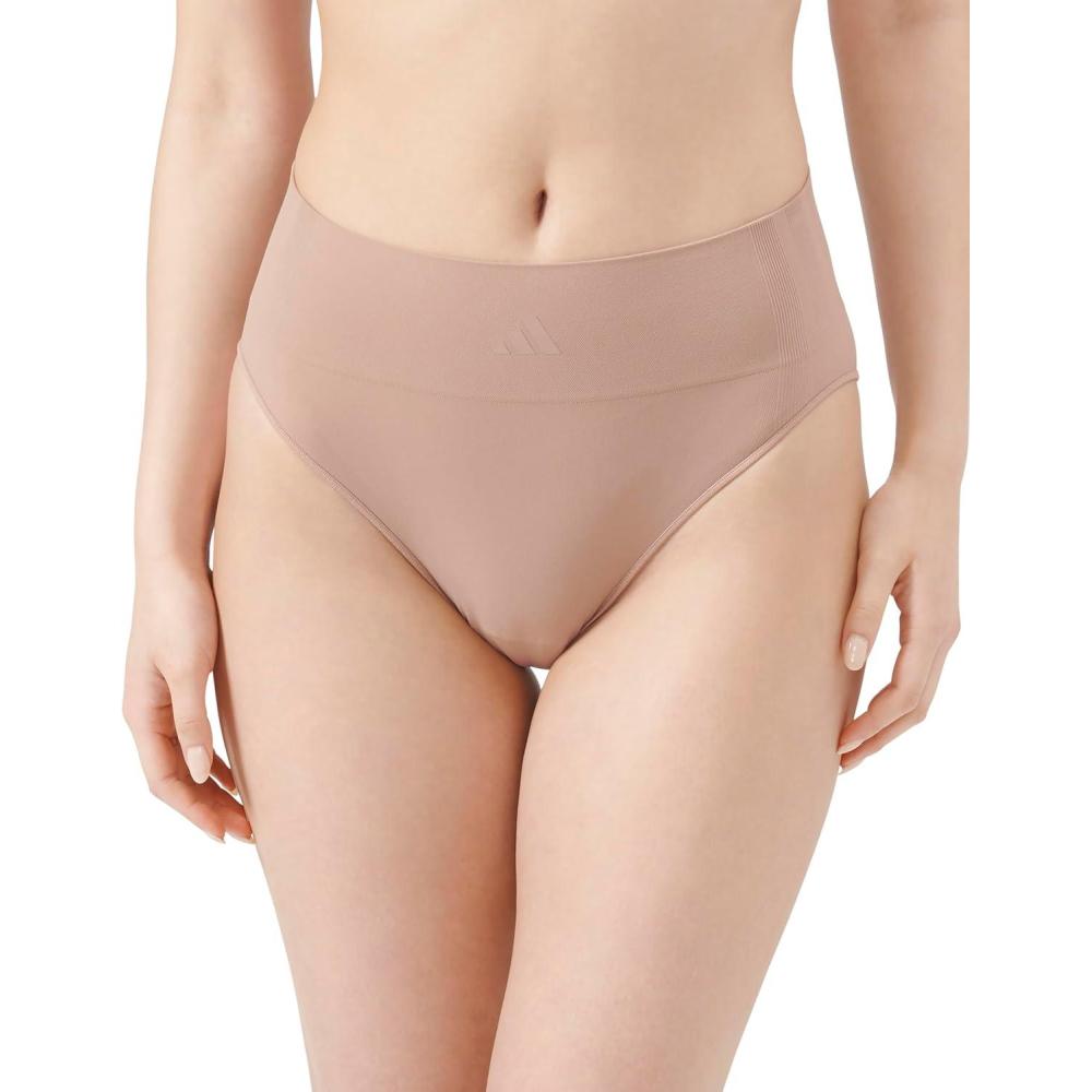 image:imageadidas Womens Active Seamless Micro Stretch High Leg Brief UnderwearToasted Almond
