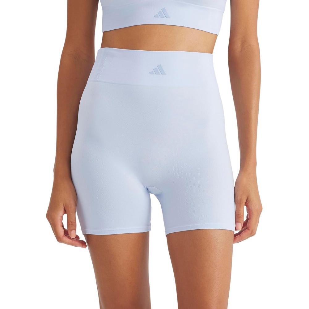 image:imageadidas Womens Active Seamless Micro Stretch Smoothing ShortGlow Blue