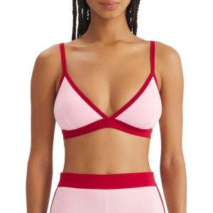 adidas Women’s Active Essentials Cotton Triangle Bralette(Clear Pink)
