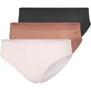 adidas Women’s Active Light Flex Bikini Underwear(Black/Toasted Almond/Sandy Pink)