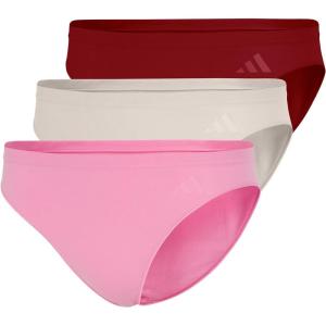adidas Women’s Active Seamless Bikini Brief Underwear(Active Maroon/Wonder Alumina/St Tropic Bloom)