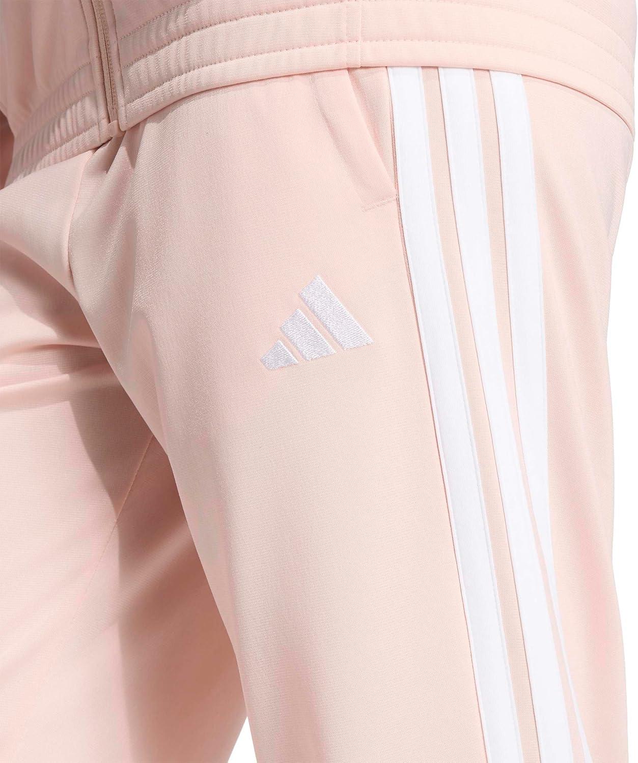 image:imageAdidas Womens Tricot 3Stripes Track PantsBlush PinkWhite