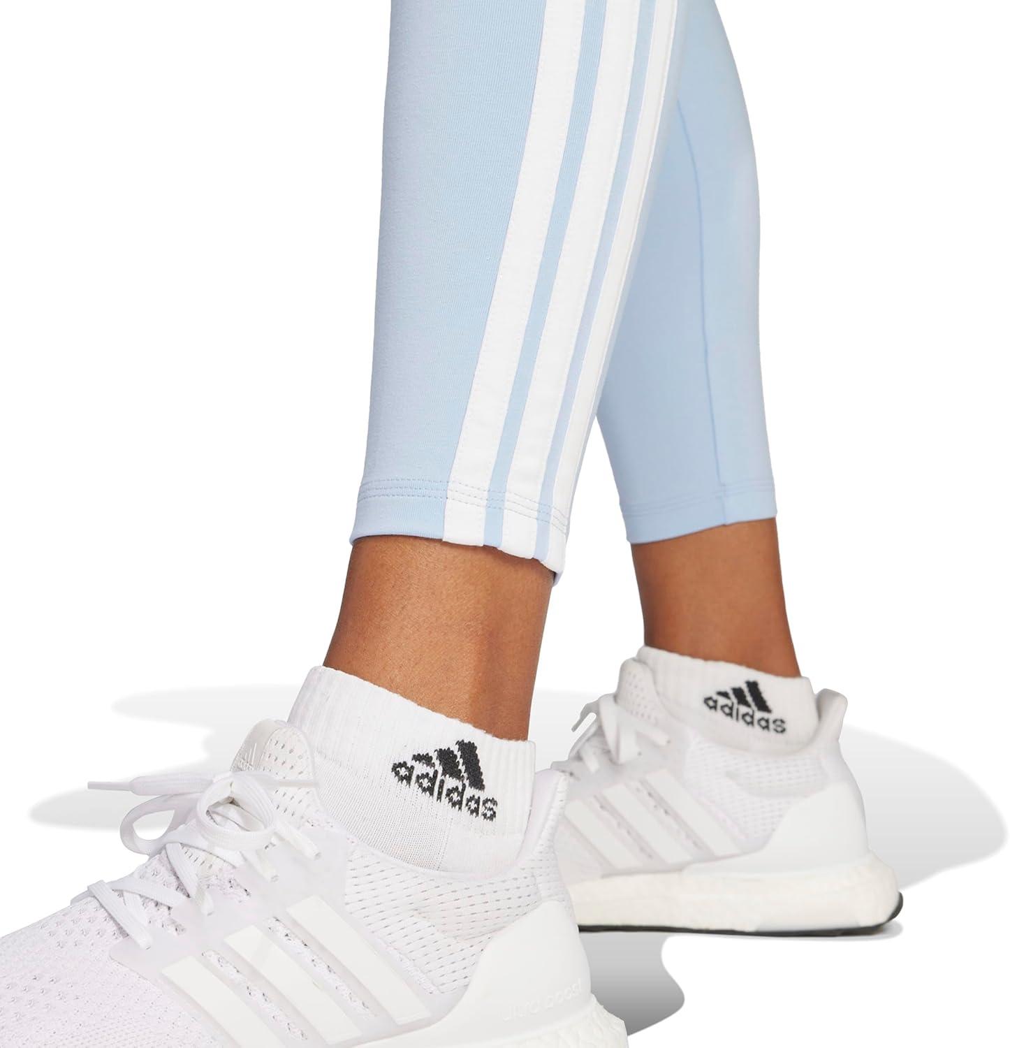 image:imageadidas Womens Essentials 3Stripes Cotton LeggingsBlueWhite