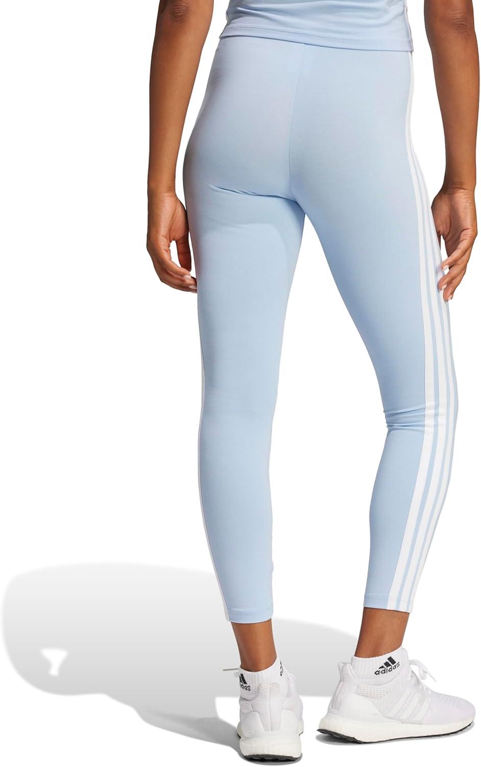 image:imageadidas Womens Essentials 3Stripes Cotton LeggingsBlueWhite