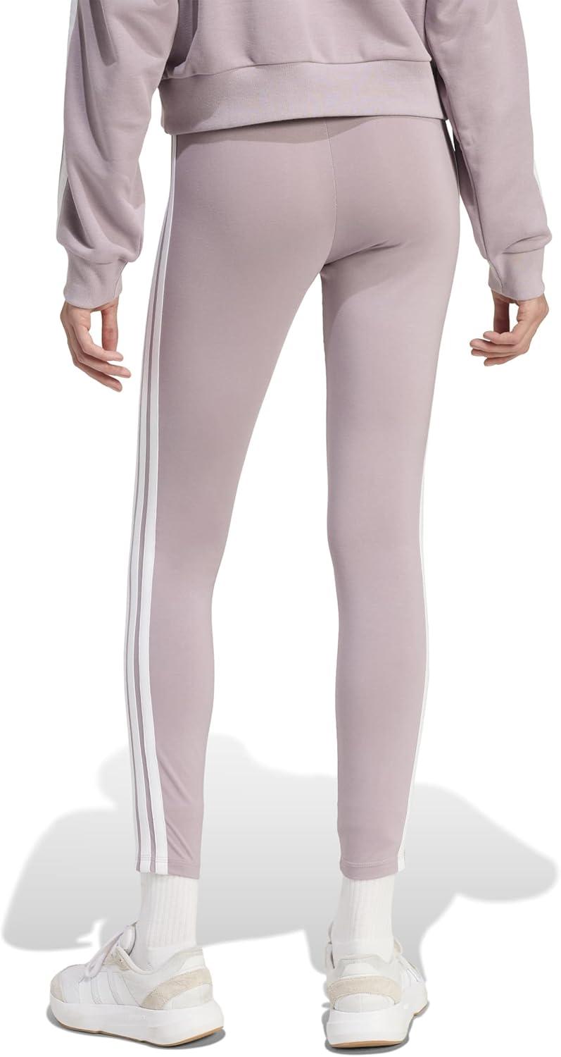 image:imageadidas Womens Essentials 3Stripes Cotton LeggingsPreloved FigWhite