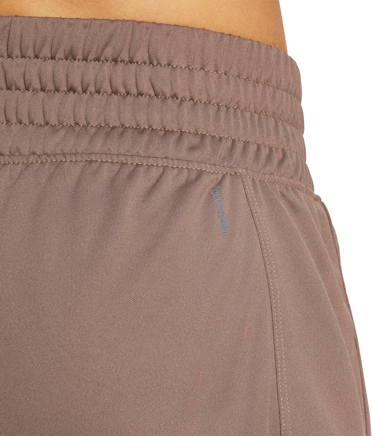 image:imageadidas Womens Pacer Essentials Knit HighRise Shorts Casual Bottoms Casual PurpleEarth StrataWhite