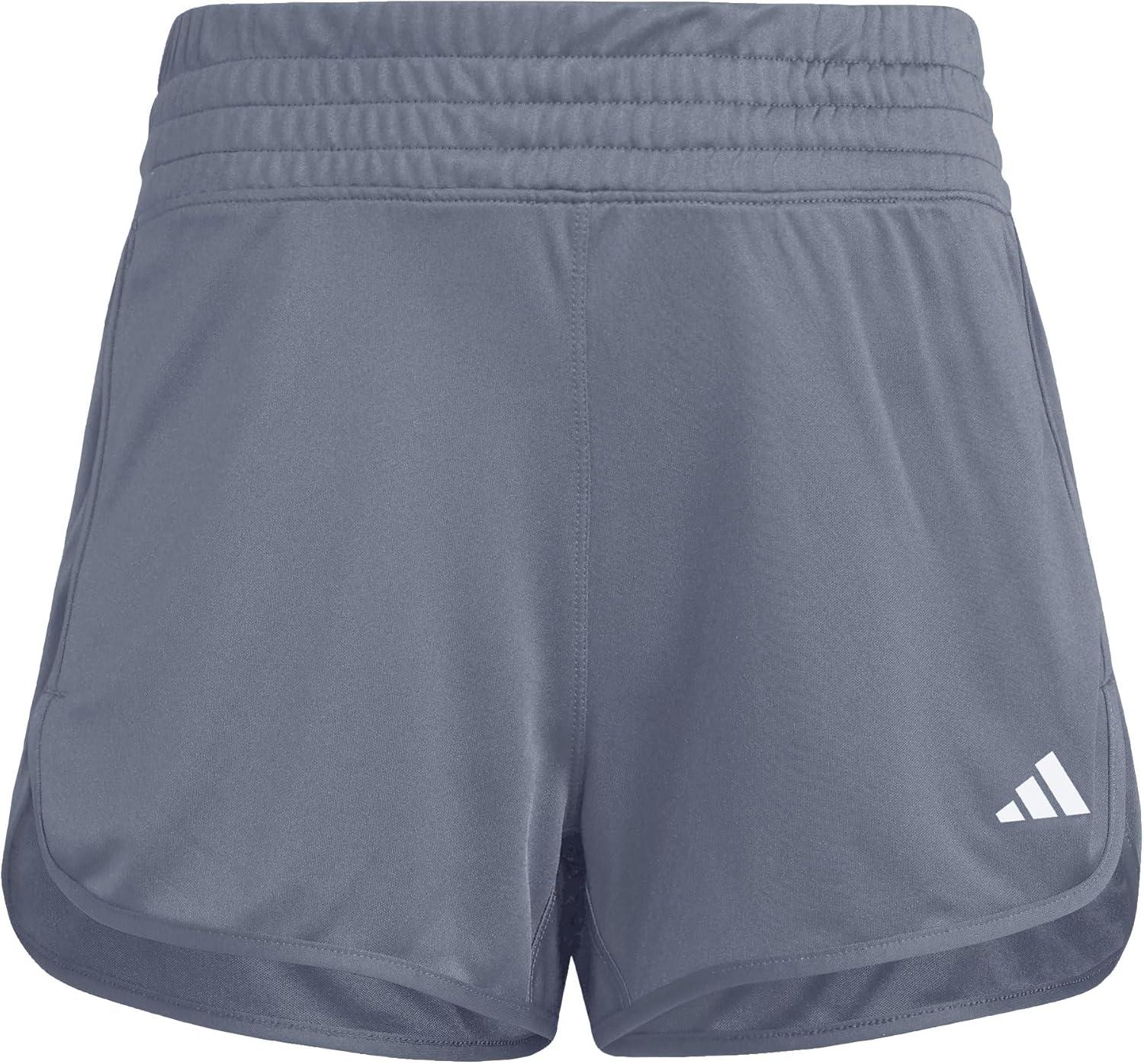 image:imageadidas Womens Pacer Essentials Knit HighRise Shorts Casual Bottoms Casual PurpleOnixWhite