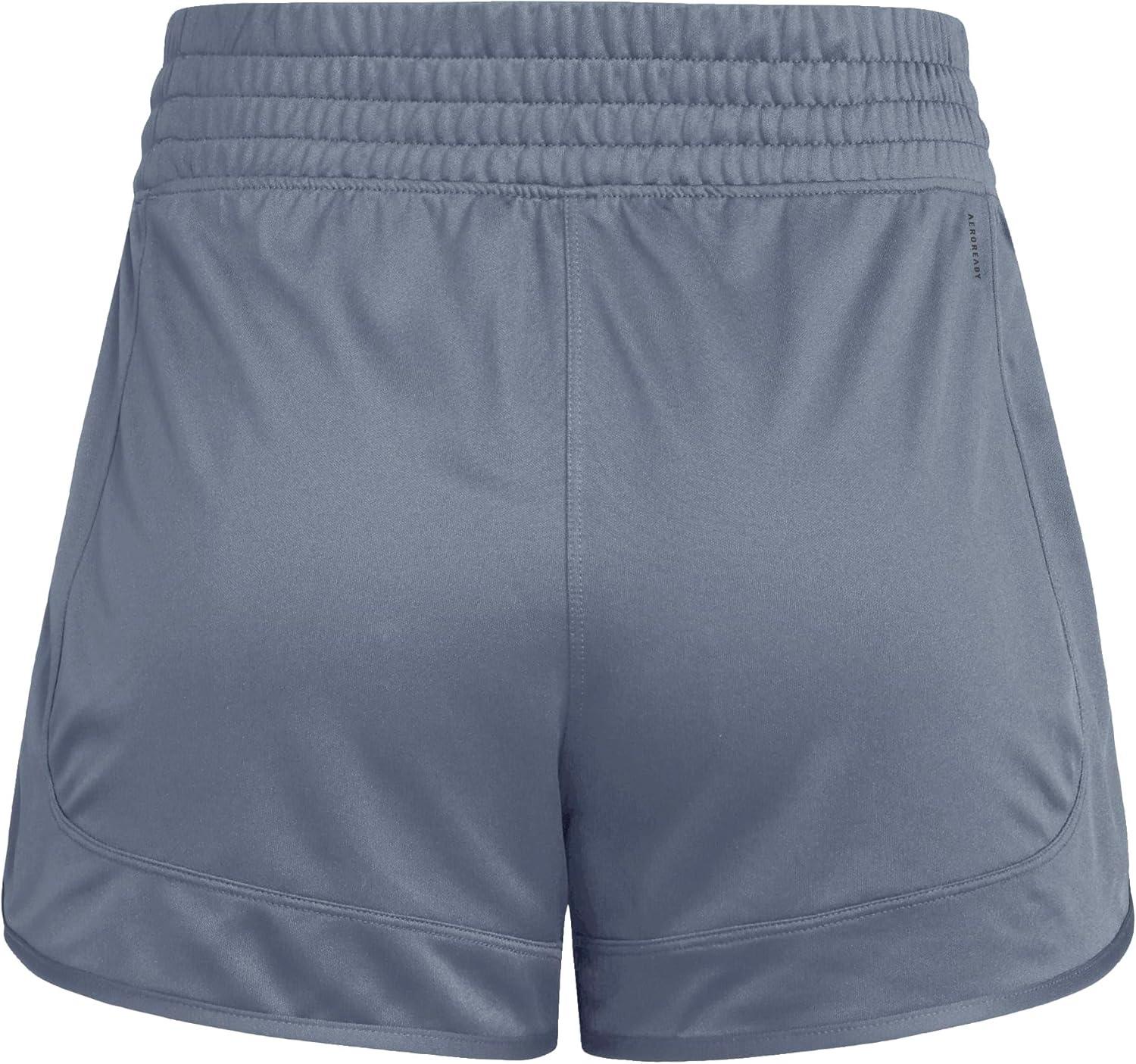 image:imageadidas Womens Pacer Essentials Knit HighRise Shorts Casual Bottoms Casual PurpleOnixWhite
