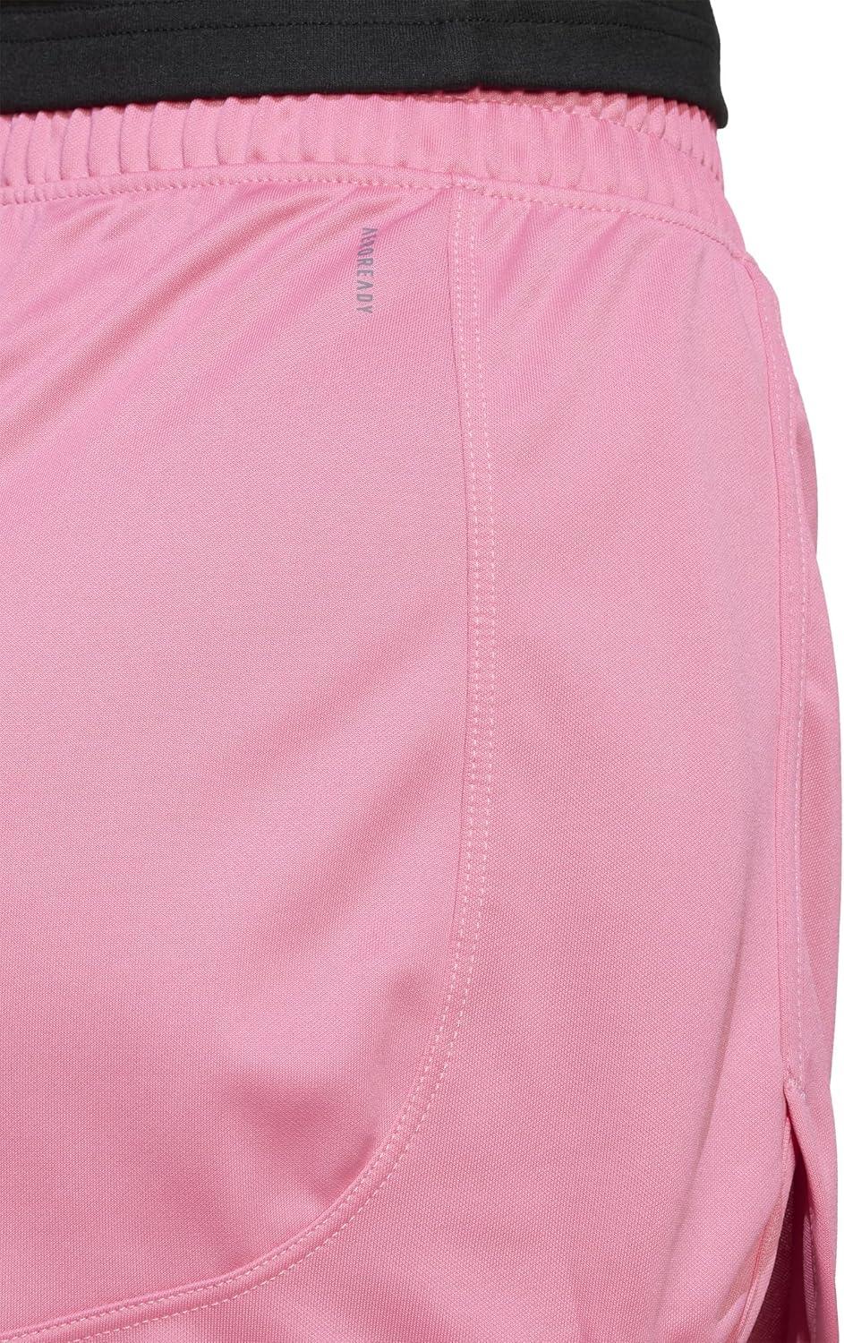 image:imageadidas Womens Pacer Essentials Knit HighRise Shorts Casual Bottoms Casual PurplePink FusionWhite