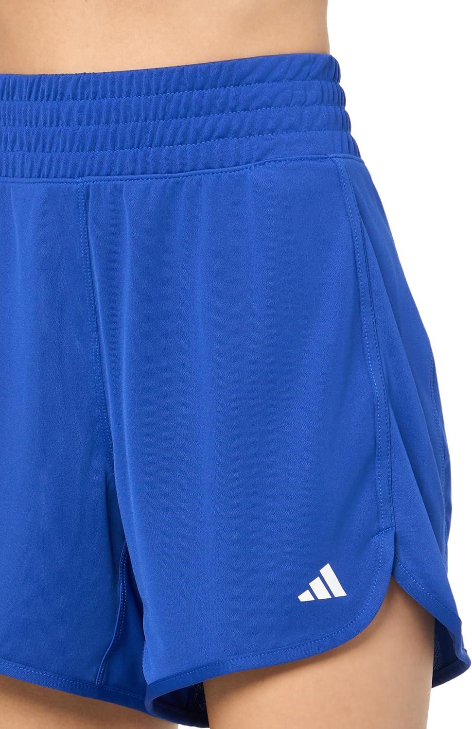 image:imageadidas Womens Pacer Essentials Knit HighRise Shorts Casual Bottoms Casual PurpleSemi Lucid Blue