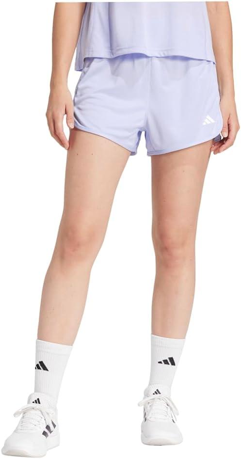 image:imageadidas Womens Pacer Essentials Knit HighRise Shorts Casual Bottoms Casual PurpleViolet ToneWhite