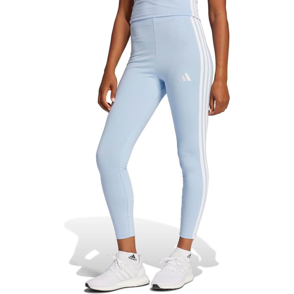 image:imageadidas Womens Essentials 3Stripes Cotton LeggingsBlueWhite