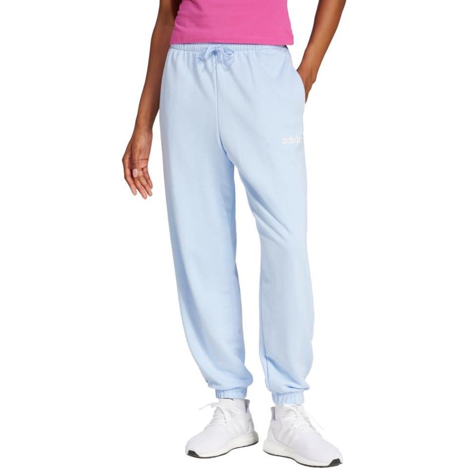 image:imageadidas Womens Linear French Terry Cuffed Sportswear PantsBlueWhite