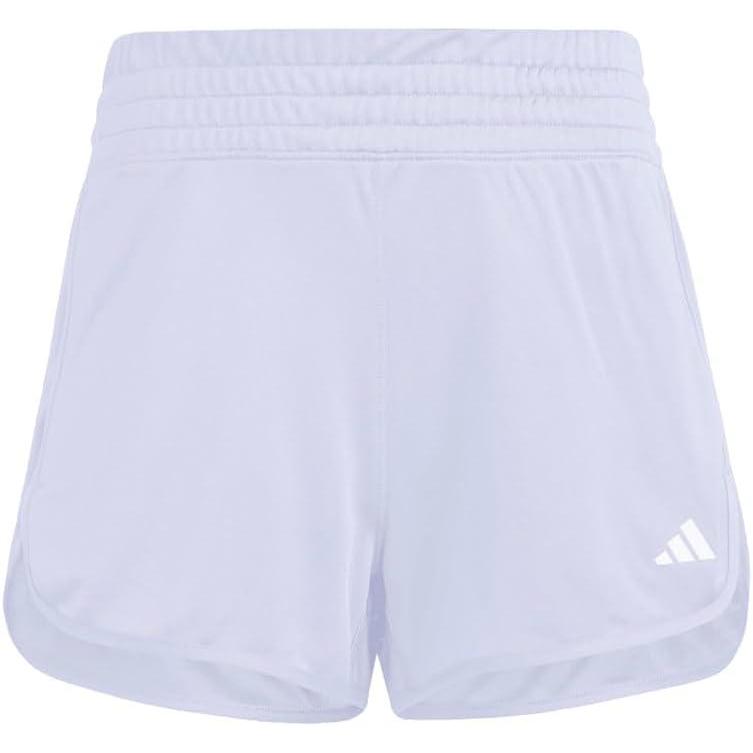 image:imageadidas Womens Pacer Essentials Knit HighRise Shorts Casual Bottoms Casual PurpleViolet ToneWhite