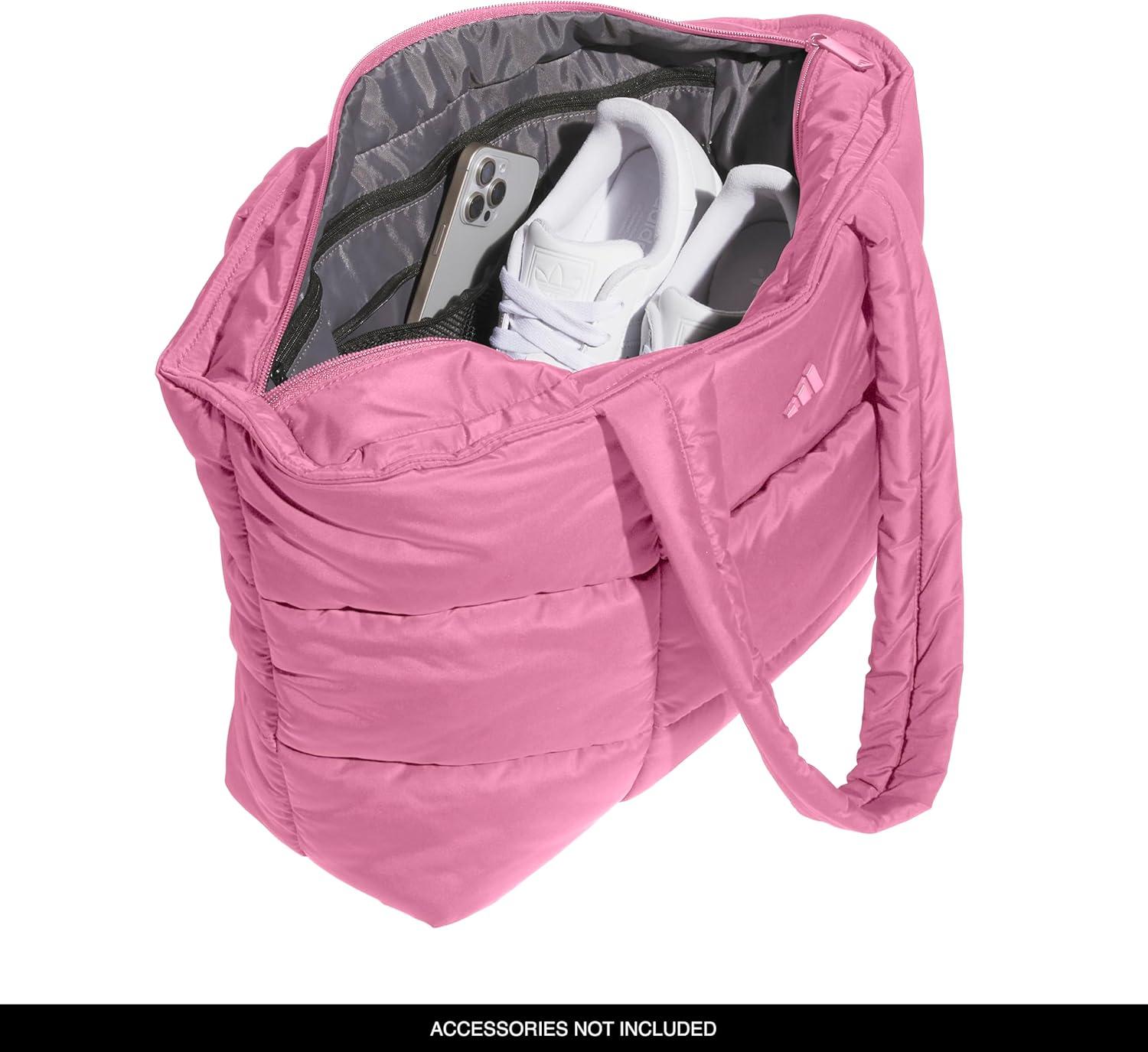 image:imageadidas Unisex Quilted Tote Puffer Shoulder BagAll MeTropic Bloom