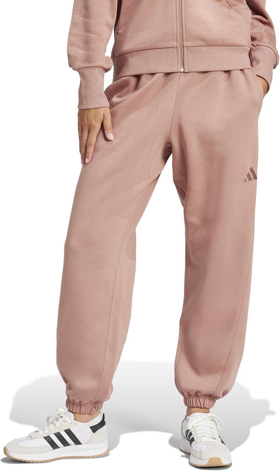 image:imageadidas Womens All Season Fleece Sweatpants Casual BrownWarm Clay