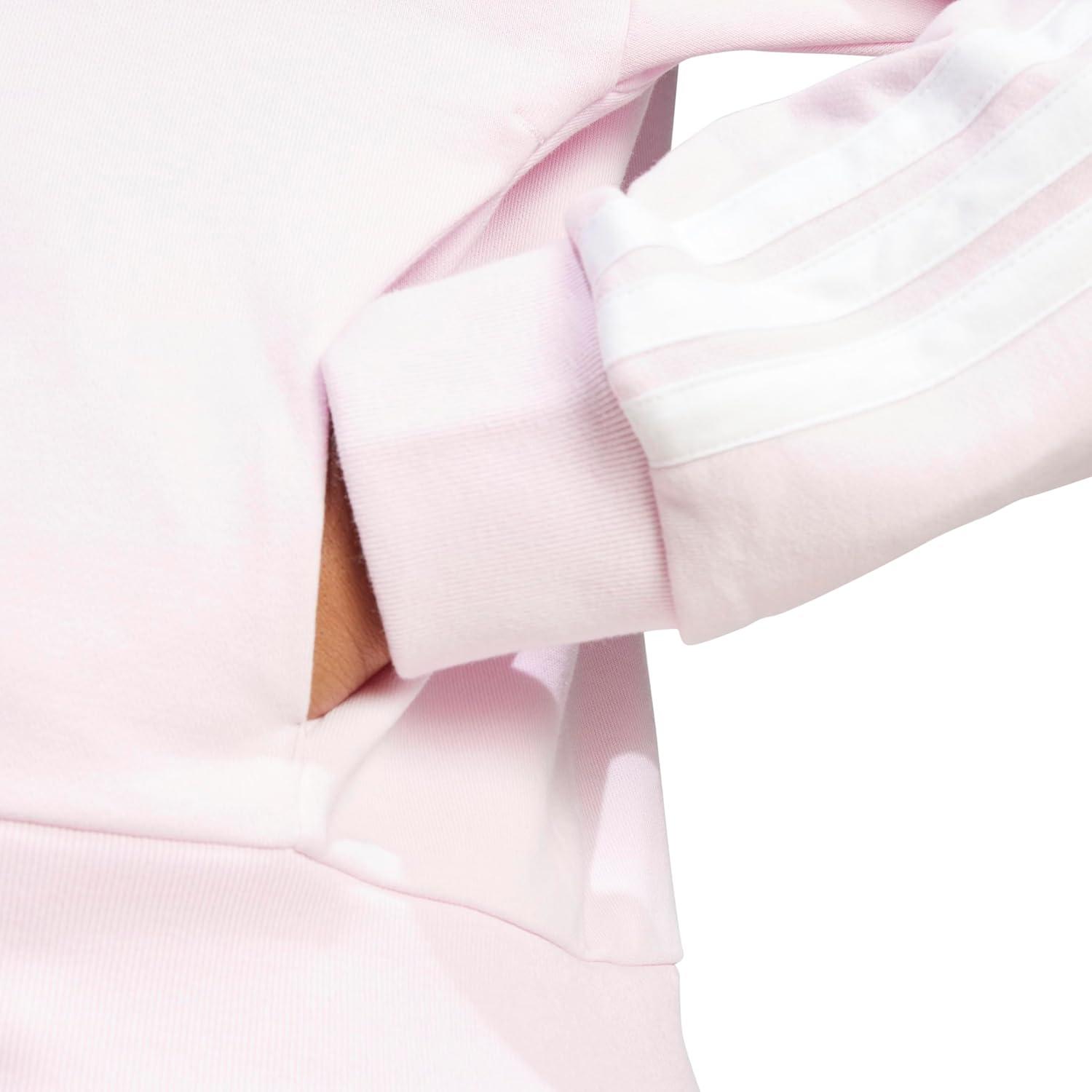 image:imageadidas Womens Essentials 3stripes French Terry Fullzip HoodieClear PinkWhite