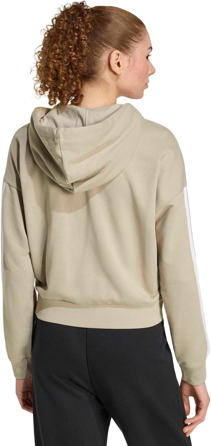 image:imageadidas Womens Essentials 3stripes French Terry Fullzip HoodieWonder CargoWhite