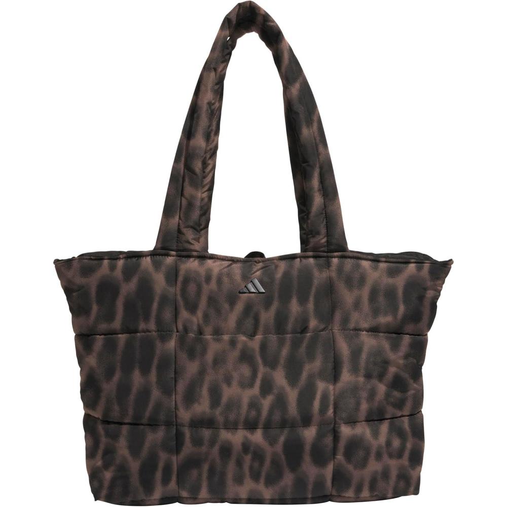 image:imageadidas Unisex Quilted Tote  Puffer Shoulder BagAll MeLeopard Blackearth Strata