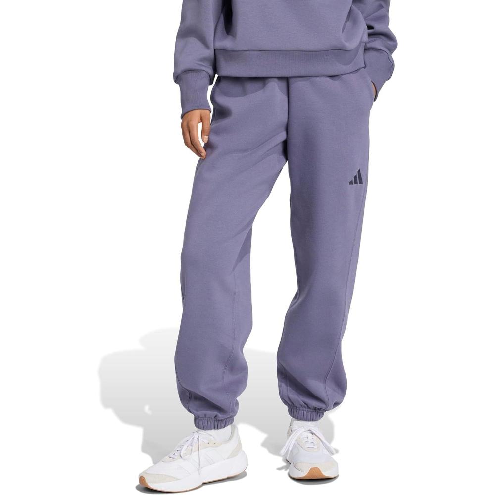 image:imageadidas Womens All Season Fleece Sweatpants Casual  BrownPreloved Violet