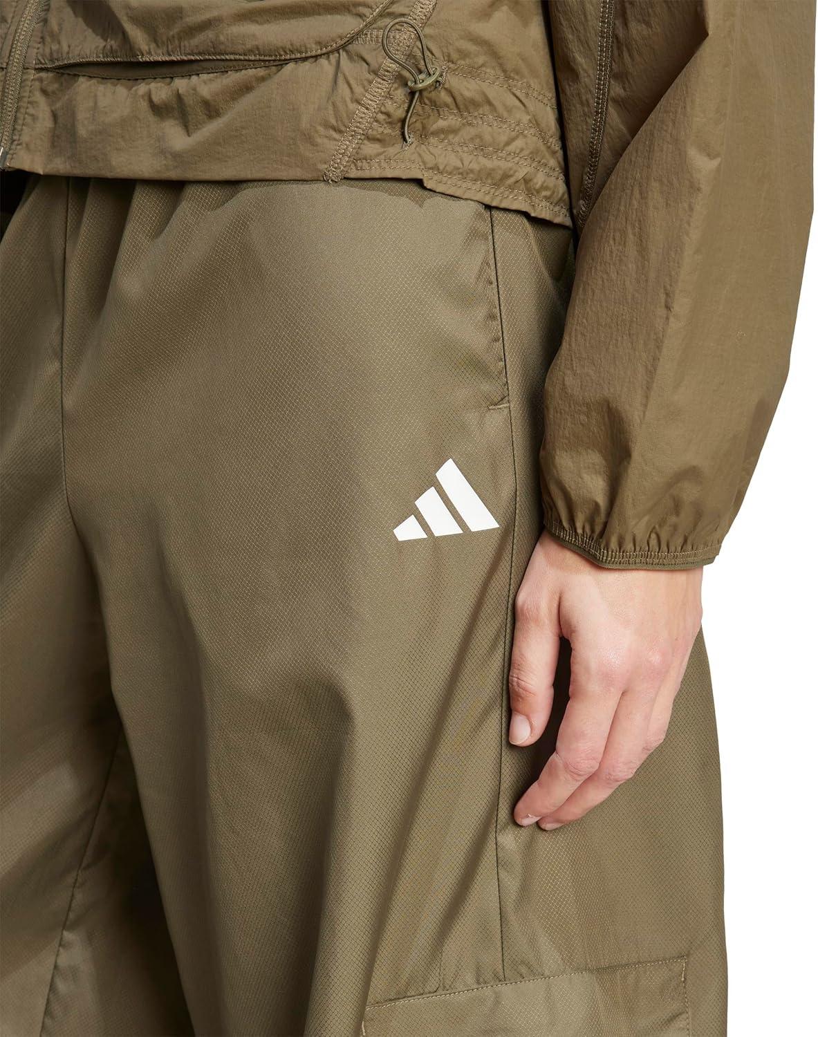 image:imageadidas Womens City Tech Utility Woven Cargo PantsOlive StrataWhite