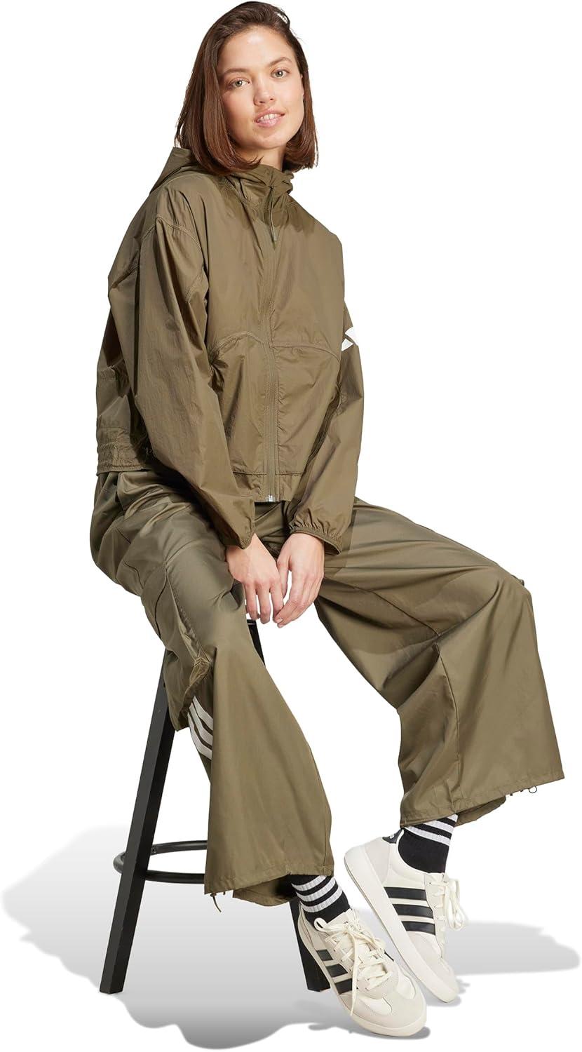 image:imageadidas Womens City Tech Utility Woven Cargo PantsOlive StrataWhite