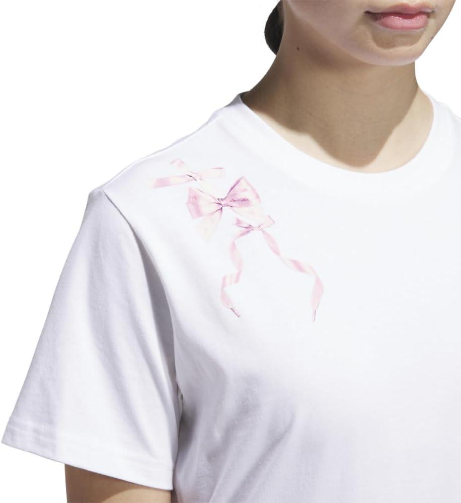 image:imageadidas Womens Coquette Bows Graphic TShirt Black XSmall