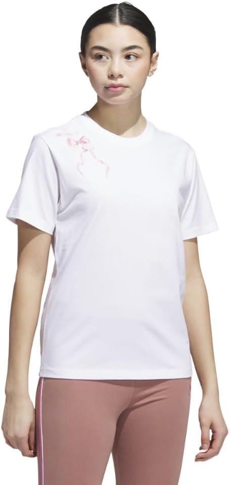 image:imageadidas Womens Coquette Bows Graphic TShirt Black XSmall