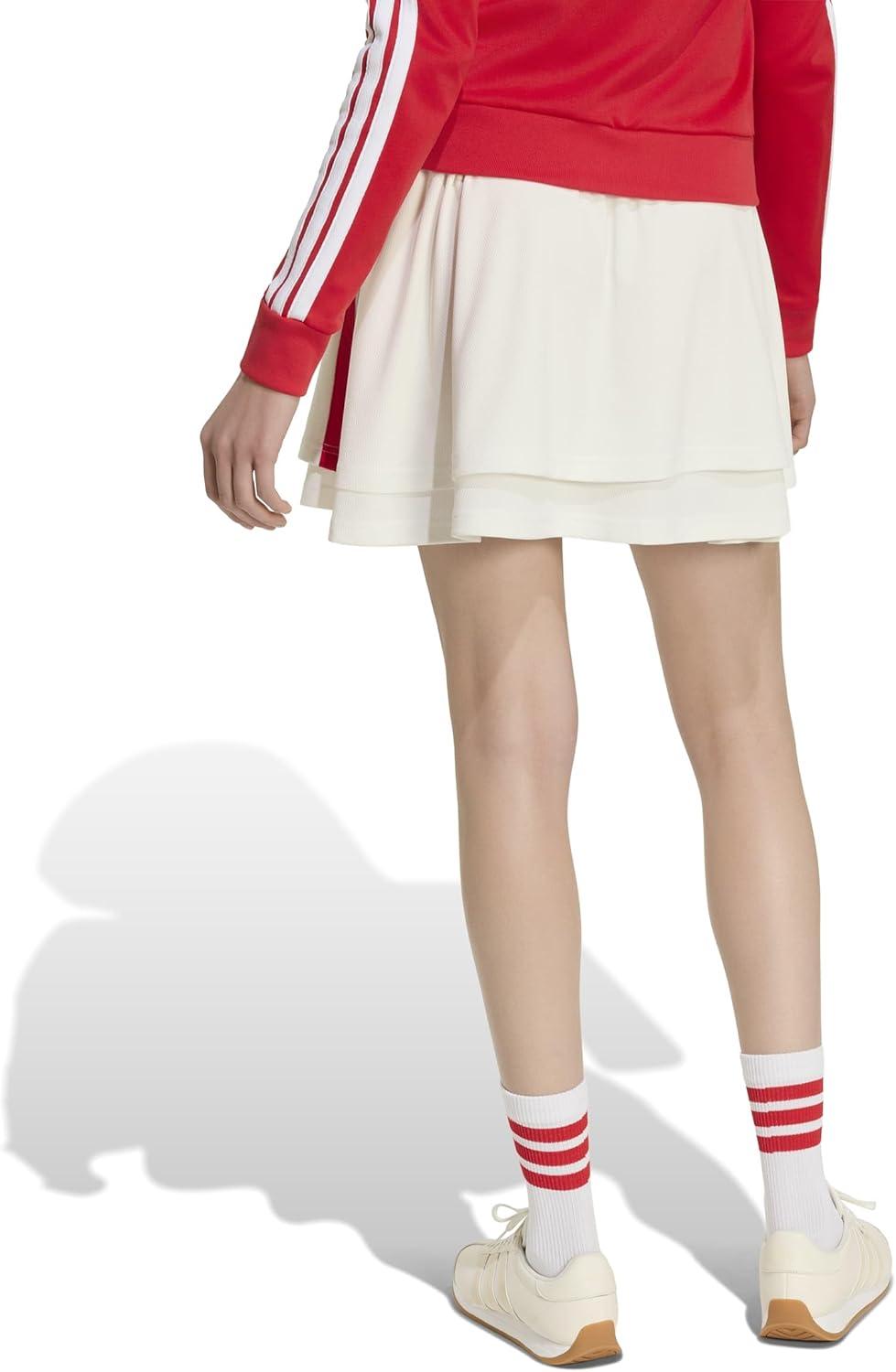 image:imageadidas Womens House of Tiro SkirtOff WhiteTeam Collegiate RedWhite