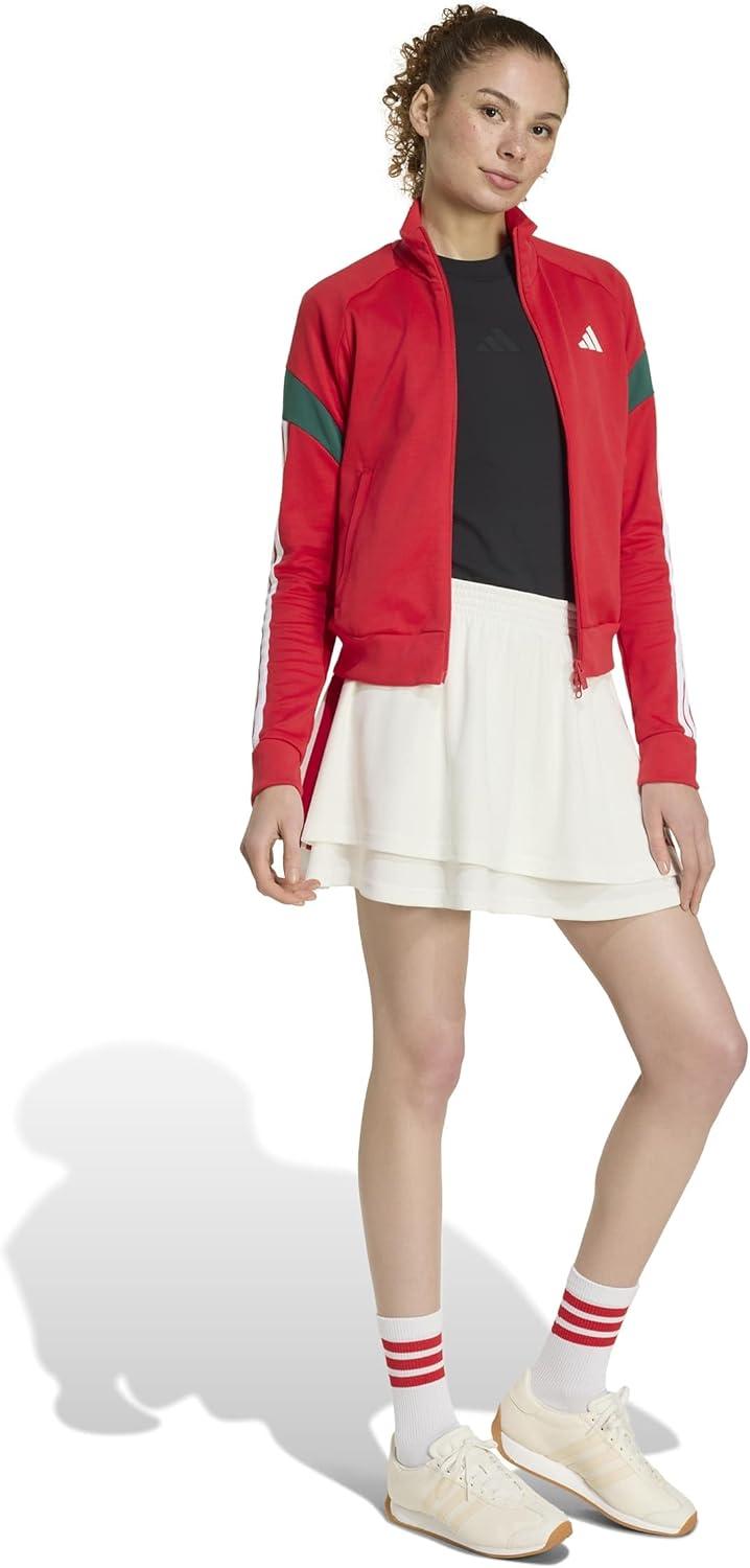 image:imageadidas Womens House of Tiro SkirtOff WhiteTeam Collegiate RedWhite